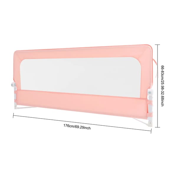 Sängräcke, Fällbar Design, Justerbar Höjd,Rosa