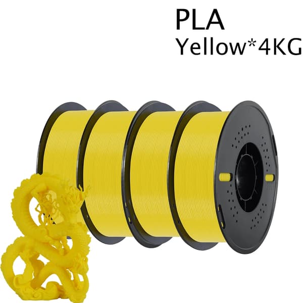 PLA Material, Fast Form, Mångsidig Kompatibilitet,4KG PLA Gul