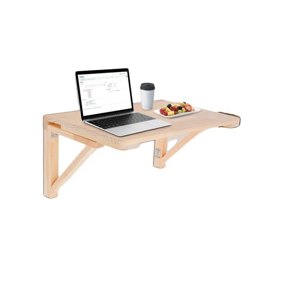 Foldbart Bord, Pladsbesparende Design, Robust Konstruktion,Træfarve