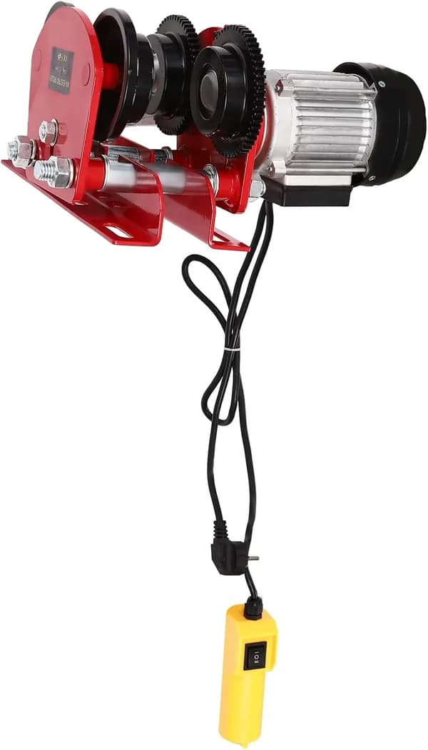 Elektrisk vinsch, justerbar bredd, bärbar design,1 Ton, Röd