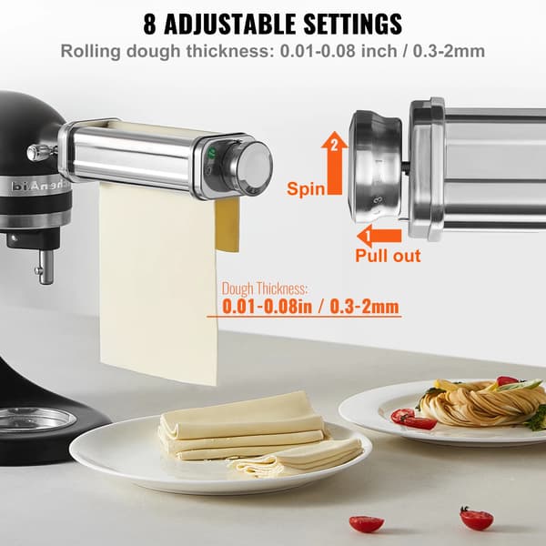 Pasta Vedhæftning, Justerbar Tykkelse, Holdbart Rustfrit Stål,elektrisk neutral