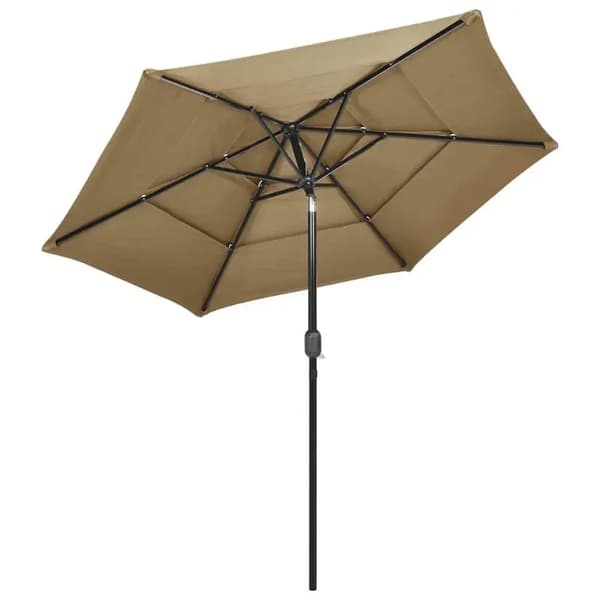 Parasol, UV-resistent, holdbar konstruktion,Taupe