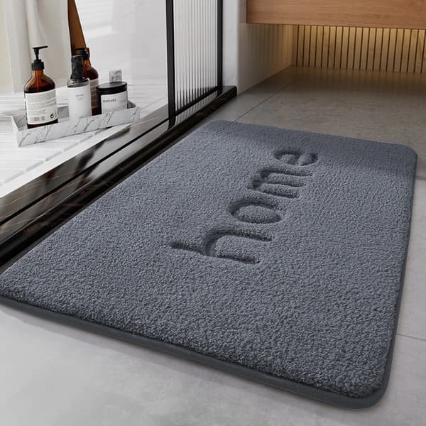 Fodmåtte, Skridsikker Design, Absorberende Polyester Materiale,Grå, 60x160cm