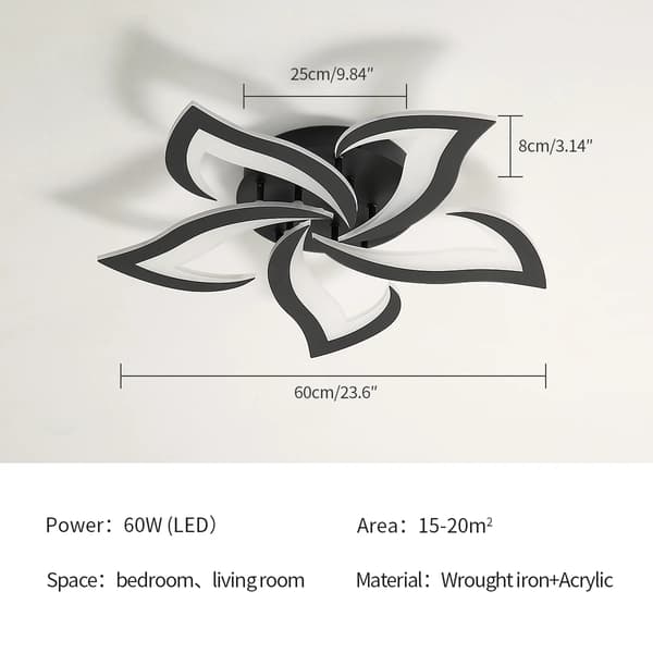 Loftlampe, Moderne Design, 5 LED Lyskilder,sort