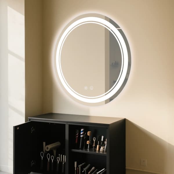 Badrumsspegel, dimbar LED, touchknapp,Silver