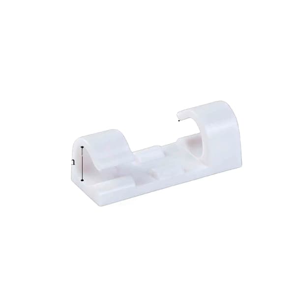 Kabelorganiseringsklip, Effektiv kabelstyring, Holdbart plastdesign,Hvid-Lille