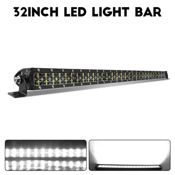 LED-ljusramp, superljus belysning, hållbar konstruktion,32 Dubbelrader