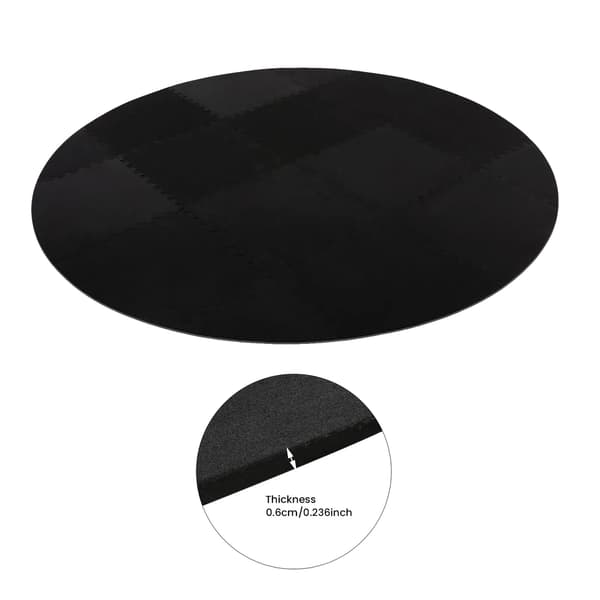 Bubbelbadsmatta, EVA-material, Sammanlänkande design,svart