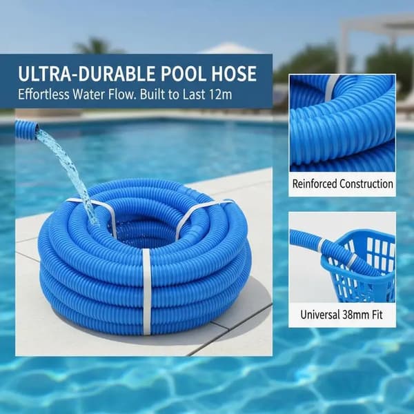 Poolslang, Hållbar Plast, Väderbeständig,armégrön