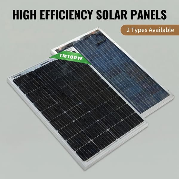 Solpanel, Bifacial Teknik, Hög Effektivitet,2PCS 100W