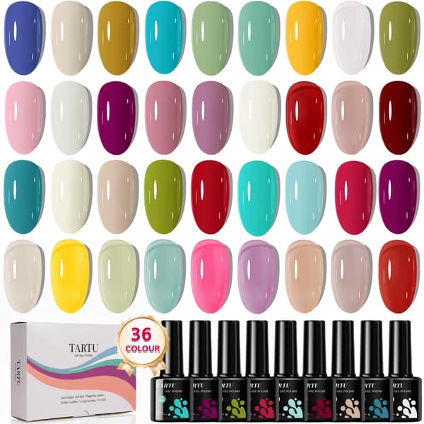 Gel Nagellack Set, 36 Färger, Semi-Permanent Formel,TT36007