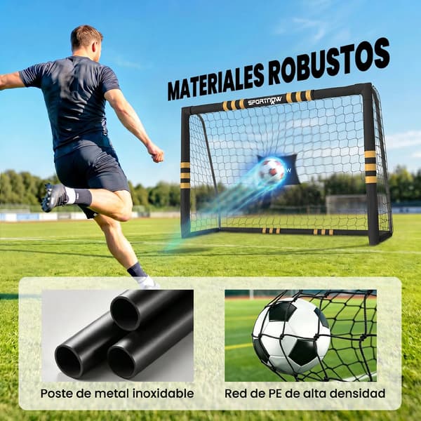 Fotbollsmål, Hållbar PVC, Lätt Montering, Svart