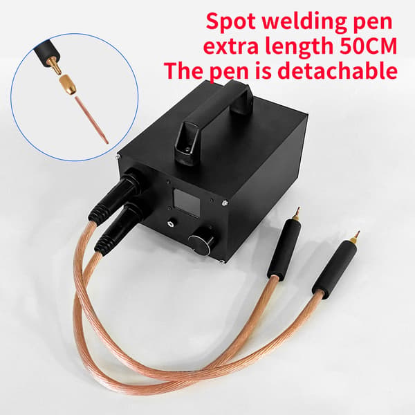 Punktsvejser, 2100A Spidse Strøm, Power Bank Kompatibel,Sort