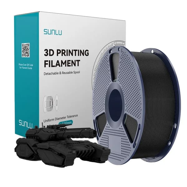 PLA Filament, Høj Flowability, 1KG Spole,HS-PLA Sort