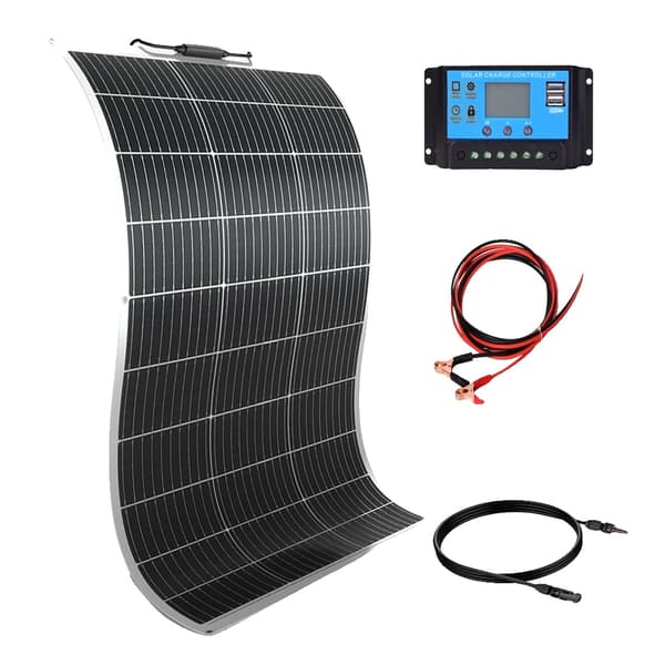 Solpanel System Kit, Monokrystallinsk Konstruktion, Nem Installation,12V 100W kit