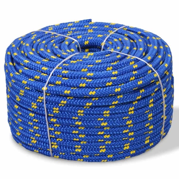 Sejl, 100% Polypropylen, 50 meter lang,Blå
