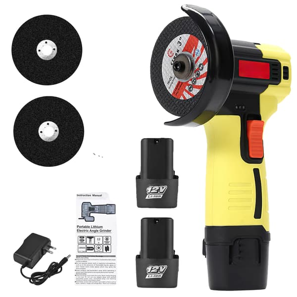 Vinkelslip, Borstlös motor, Kompakt design, EU, Set-2 batterier