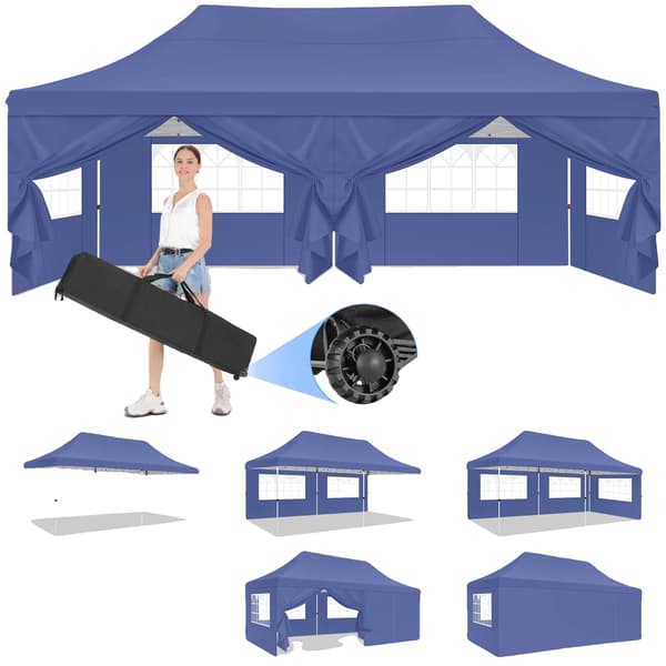 Pop Up Tält, Väderbeständig, Snabb Montering,Marinblå
