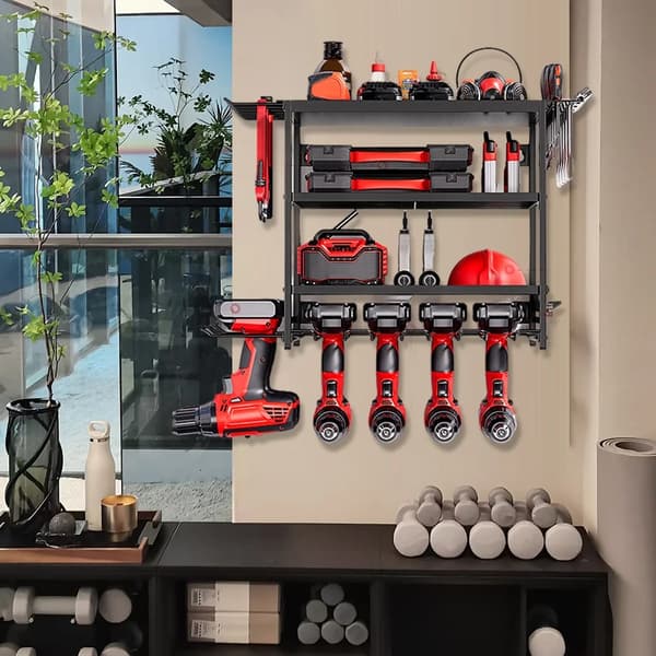 Værktøjsrack, Heavy-Duty Metal, Hurtig Samling,sort