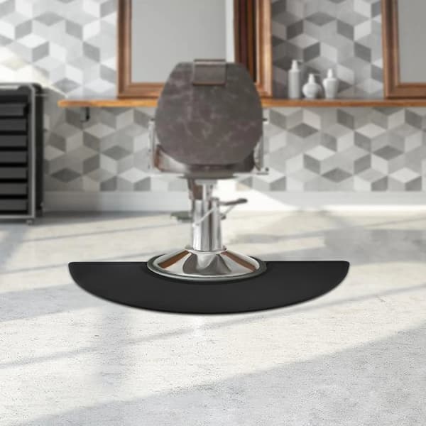 Frisørsalon Stolmåtte, Ergonomisk Design, Vandtæt Materiale,sort