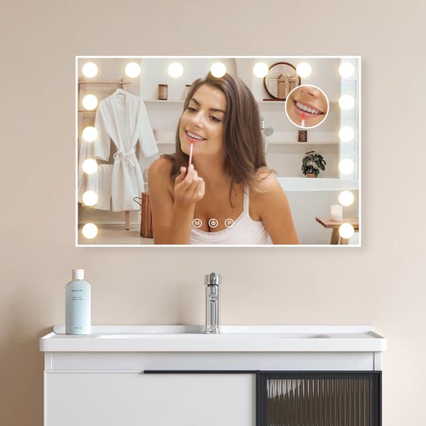 Makeup Spejl, LED Belysning, Moderne Design,HVID