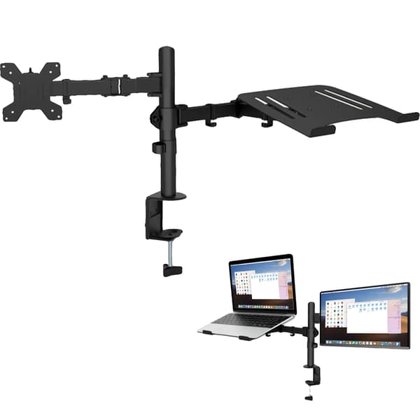 Monitorarm, Ergonomisk Design, 360° Rotation,Sort(pef)