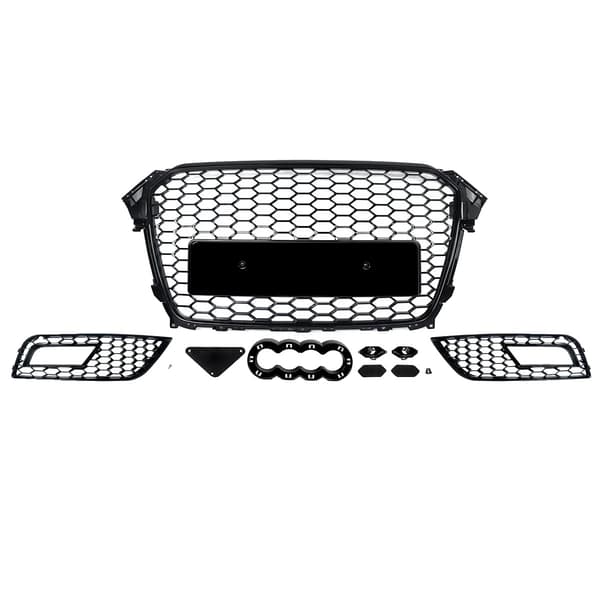 Frontbumpergrill, holdbart plastmateriale, kompatibel med Audi A4 B8.5,glans sort