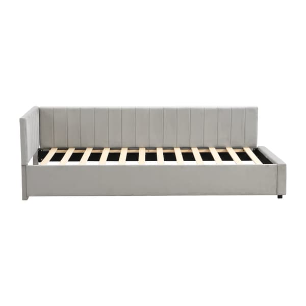 Sofa Bed, Velourstof, Moderne Design,En sæde-a, GRÅ