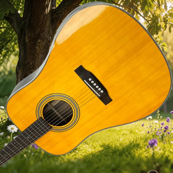 Akustisk Gitarr, Rosenwoodhals, Fast Bro,GUL