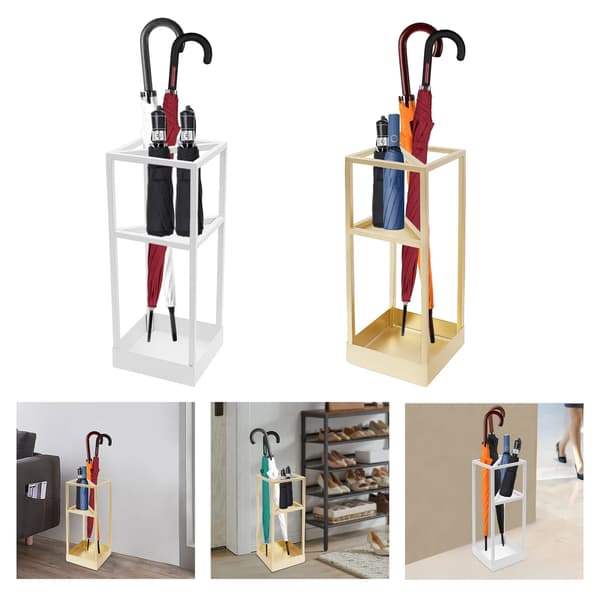 Paraplystativ, Fritstående Design, Holdbart Jernmateriale,Guld