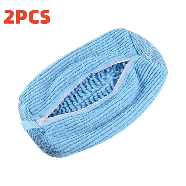 Sko Vaskepose, Støjdæmpning, Holdbart Design,2PCS Blå