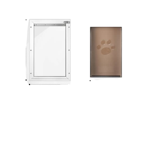 Dörr för husdjur, aluminiumram, väderbeständig design,L