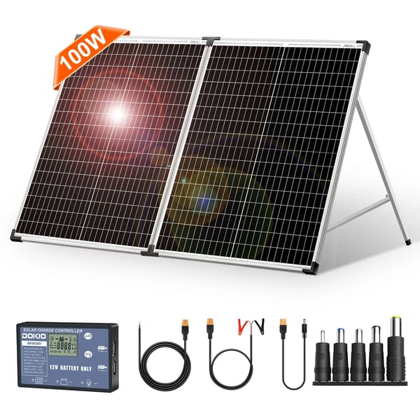 Solpanel, Foldbart Design, Høj Effektivitet,100W med sæt