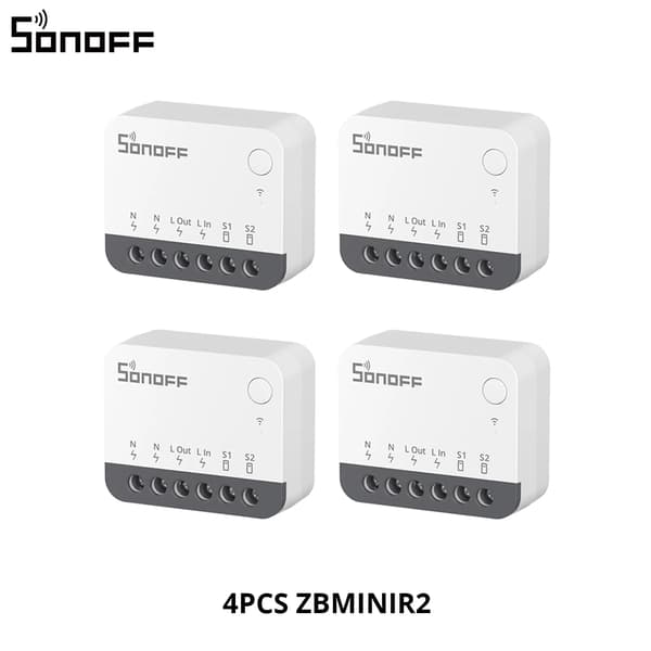 Zigbee Smart Switch, Fjärrkontrollfunktion, Kompakt Design,ZBMINIR2 4 Pack