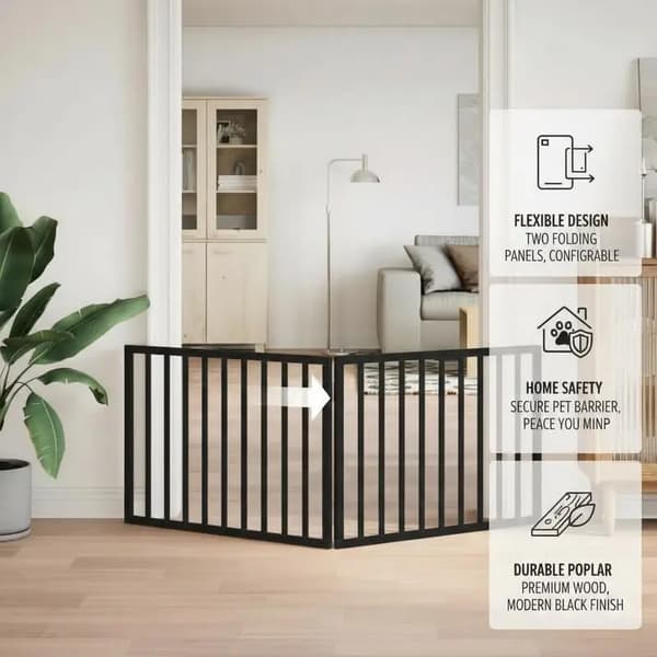 Hundegitter, Udvideligt Design, Robust Materiale,sort