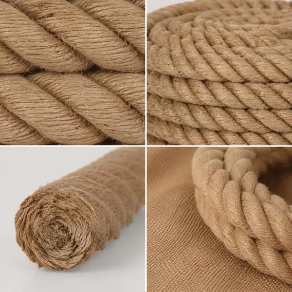 Jute Snor, 5 Meter Længde, 40 mm Tykkelse,Marron