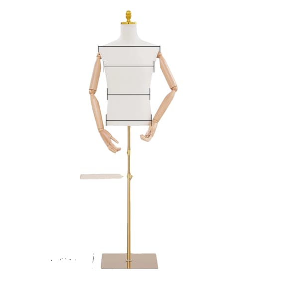 Mannequin Torso, Justerbar Höjd, Hållbar Konstruktion,Trä