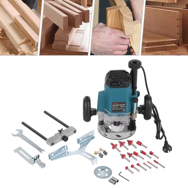 Trimmer Router Værktøj, 6 Variable Hastigheder, Kompakt Design,Blå