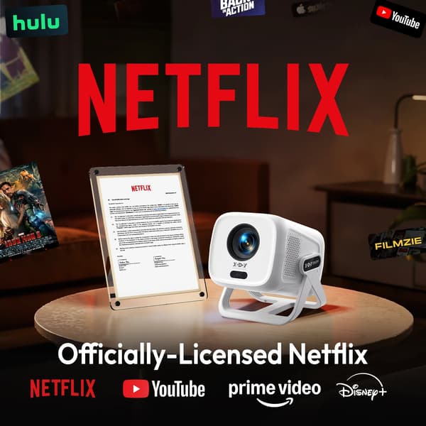 Projektor, Full HD Opløsning, Smarte Streamingfunktioner,N6 -Native 1080P