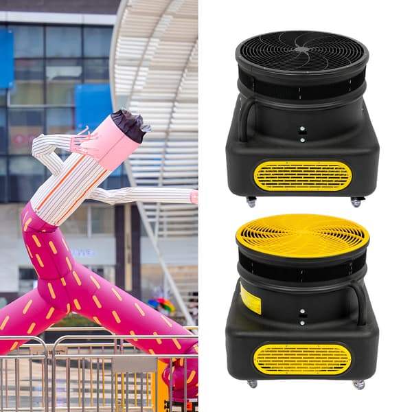 Luftdanser Blæser, Kraftfuld 750W Motor, Nem Gulvopsætning,sort