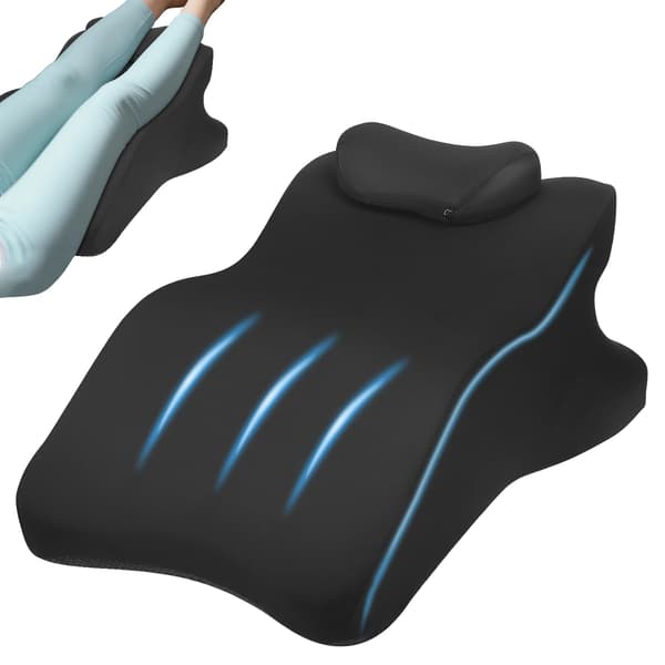 Benkudde, Minnesskum, Ergonomisk Vinkeldesign,svart