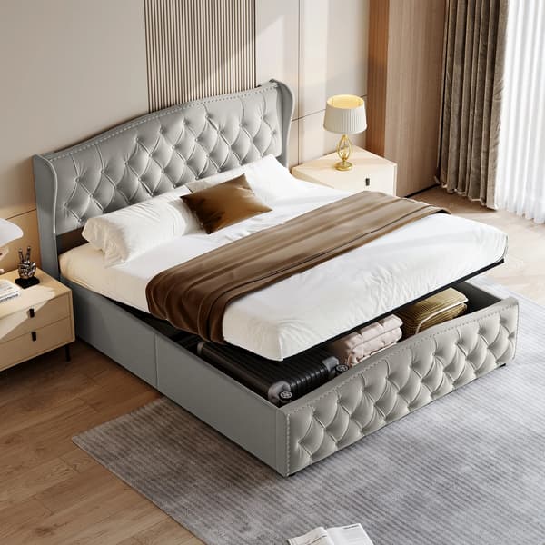 Bäddsoffa, Stilren Design, Robust Konstruktion,Grå 140x200 cm