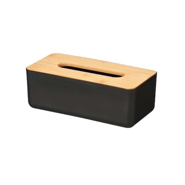 Papperslåda, Bambulock, Modern Design,Svart
