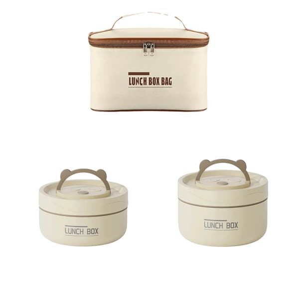 Lunchlåda Set, Isolerad, Stapelbar Design,4Tier