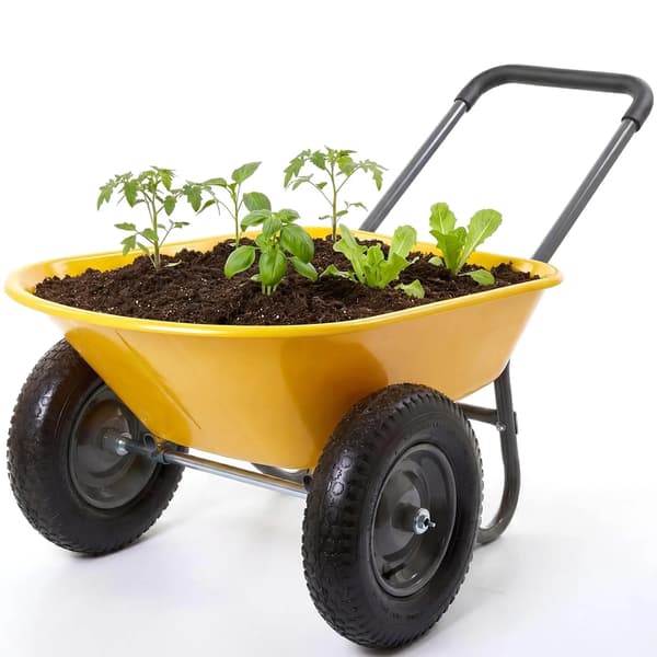 Havevogn, Robust Design, Dobbelt Hjul Stabilitet,Gul