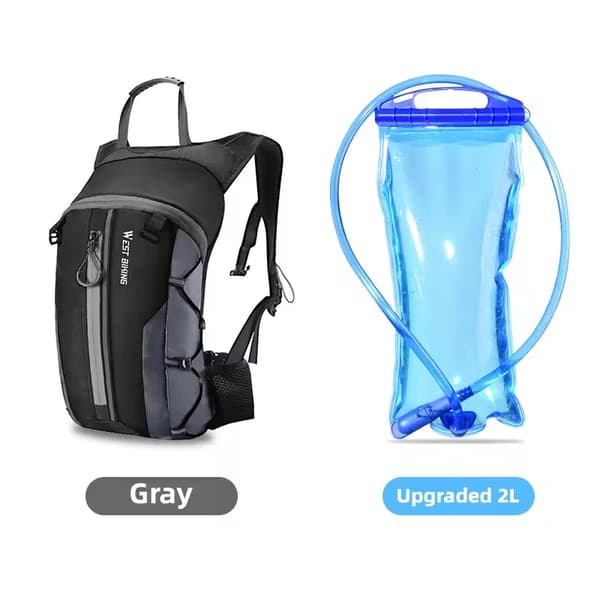 Rygsæk, Vandtæt, Hydration Kompatibel,10L Grå Vandpose