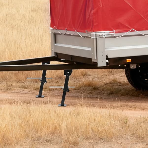 Trailer Stabilizer Jack, Justerbar Højde, Holdbart Kulstofstål,Sort
