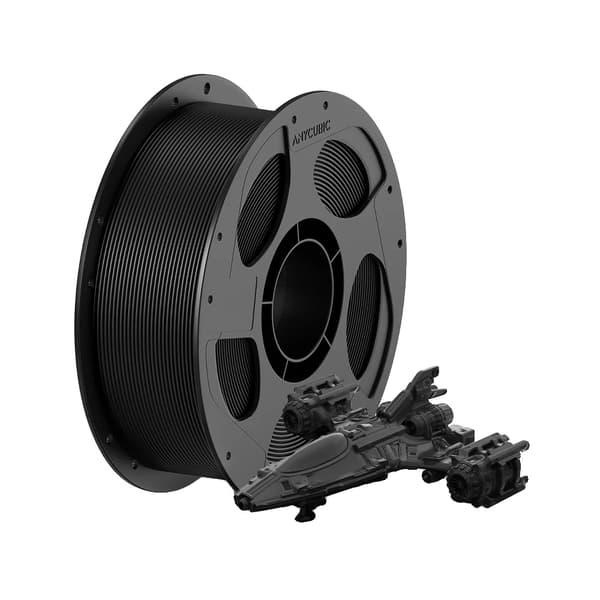 3D-printer filament, PETG-material, solid form,1kg Sort