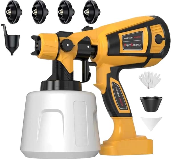 Sprutpistol, 1400ml kapacitet, 4 munstycken,EU-plugg, Gul