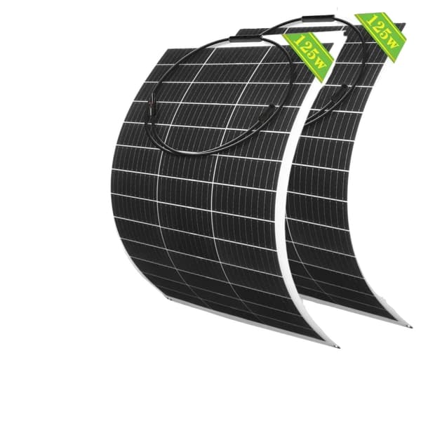 Flexibel Solpanel, Lätt Design, Hög Konverteringseffektivitet,2PCS   125W